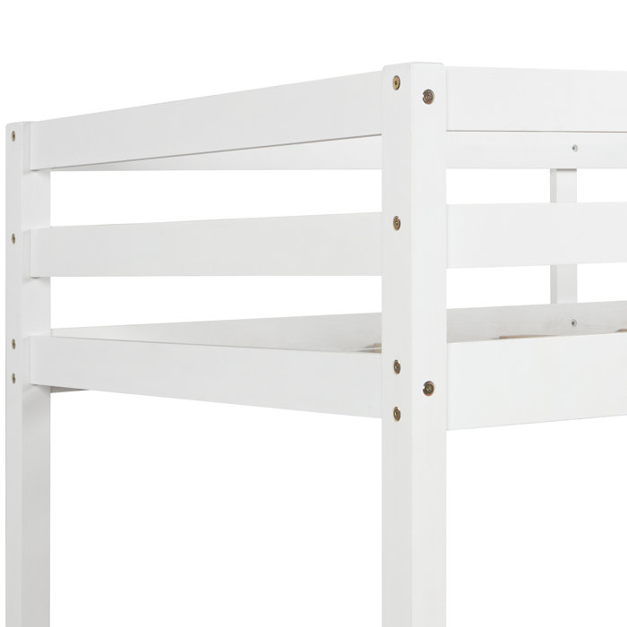 Isabelle & Max™ Bain Twin Solid Wood Loft Bed with BuiltinDesk by